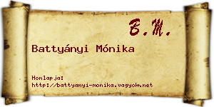 Battyányi Mónika névjegykártya